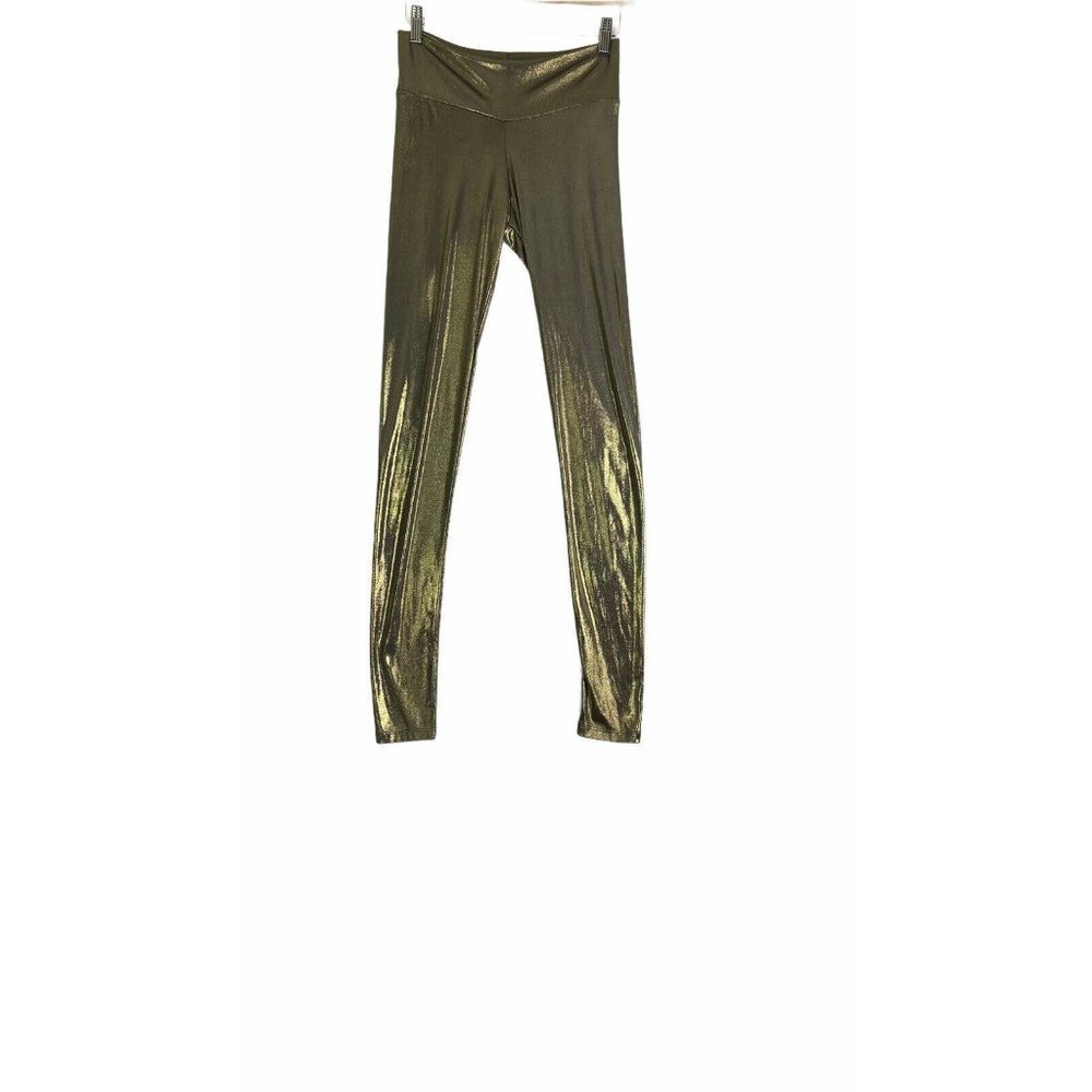 Atina Cristina Womens Leggings Yellow‎ Gold Stretch